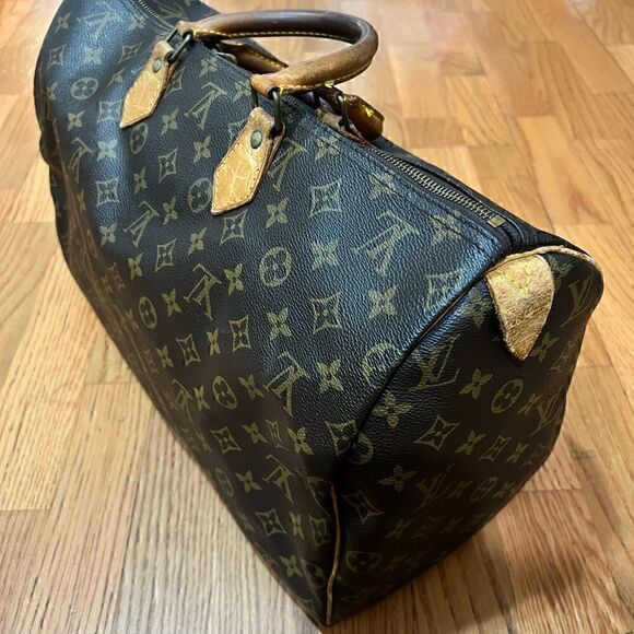 LOUIS VUITTON SPEEDY 40 Classic coated monogram canvas *Authentic Vintage ‘91 - Picture 2 of 16